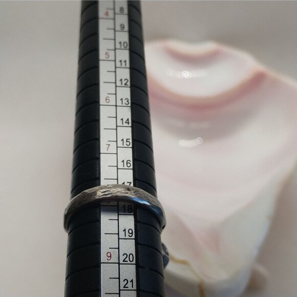 Vtg Modernist Brutalist Sterling Silver Carnelian Ring Size 8 Designer Signed - Picture 8 of 9